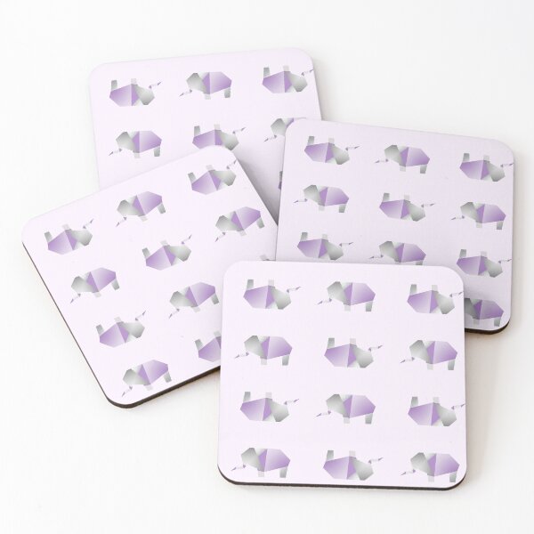 Item preview, Origami elephant in purple and silver tones designed and sold by designair.