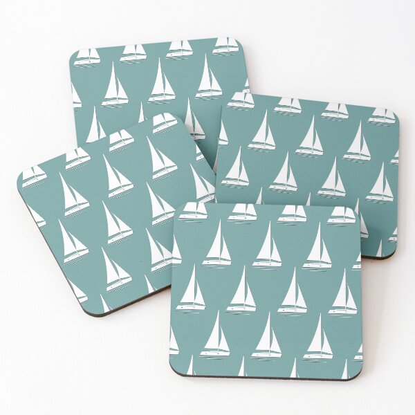 Item preview, Sailboat turquoise pattern designed and sold by EngineerGoC.