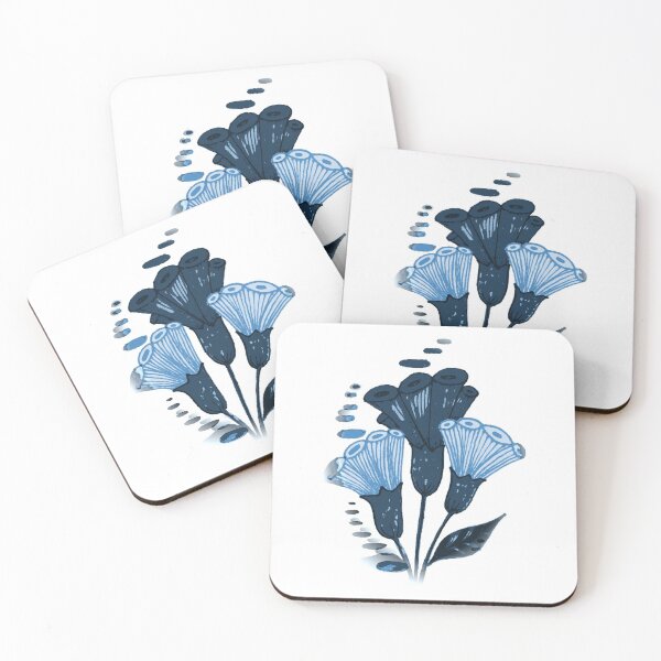 Item preview, Blue Hope Poster Style Flowers designed and sold by ckylin.