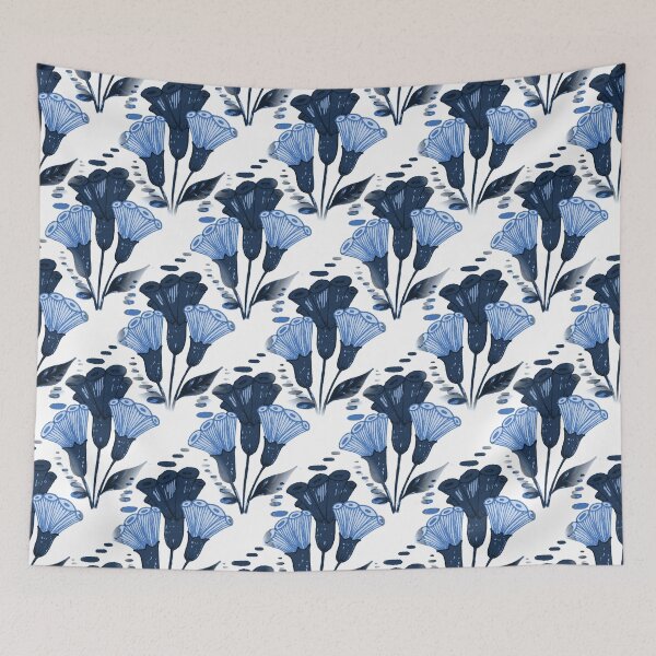 Item preview, Blue Hope Poster Style Flowers designed and sold by ckylin.