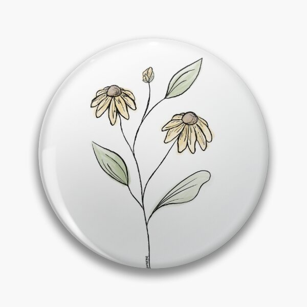Aperçu de l'œuvre Fleurs jaunes heureux créée et vendue par InkAboutItCo.