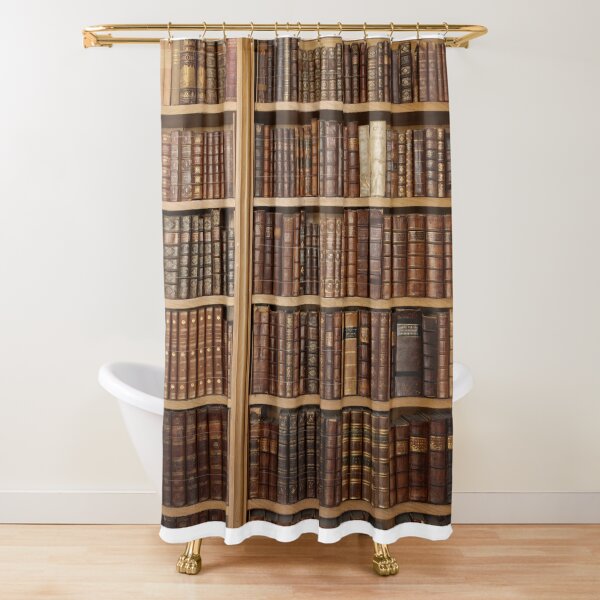 Bookcase with old books Shower Curtain