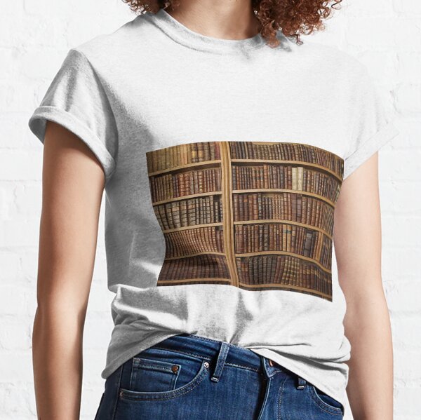 Bookcase with old books Classic T-Shirt