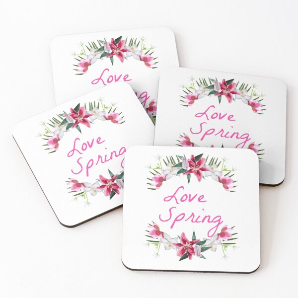 Item preview, :Love Spring Pink and White Lillies designed and sold by misskrisnov.