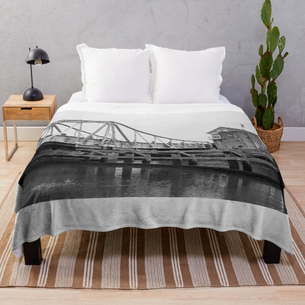 Item preview, Black and white photo of the Reedham swing bridge over the River Yare designed and sold by yackers1.