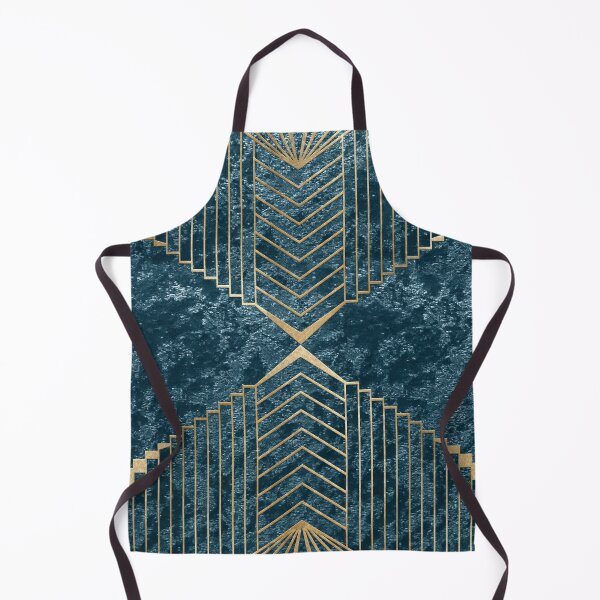 Item preview, Art Deco Duck Blue Velvet designed and sold by RoseAesthetic.