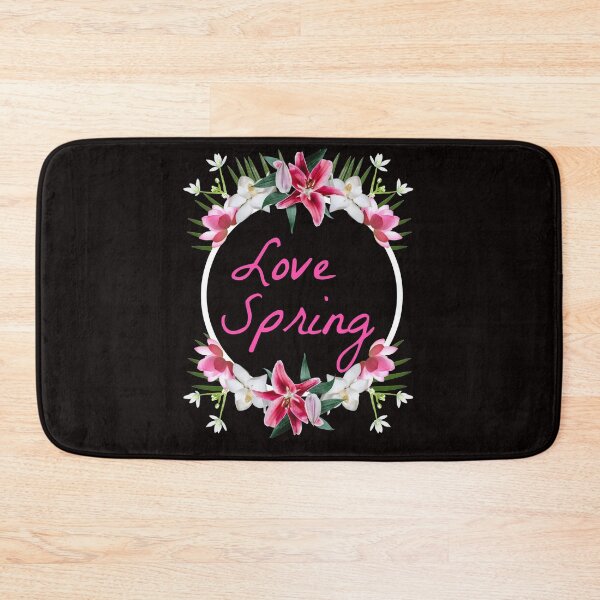 Item preview, Love Spring Pink and White Lillies on Black designed and sold by misskrisnov.