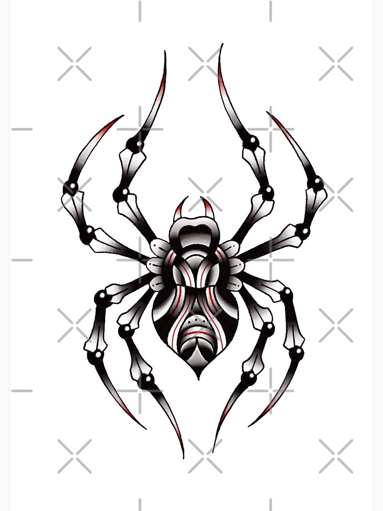 Set of Black Spider Tattoo Vector Design Graphic by Arief Sapta Adjie ·  Creative Fabrica