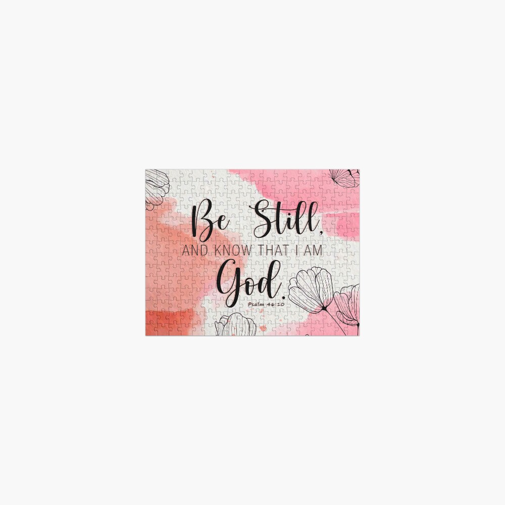 Be Still Psalm 46:10 Abstract Line Art Jigsaw Puzzle