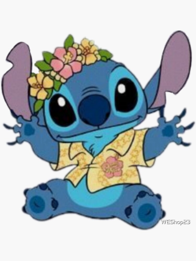 really cute of lilo and stitch HELLO Sticker for Sale by WEShop23