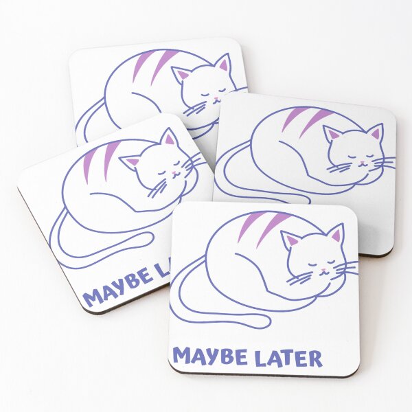 Item preview, Maybe Later, Funny Holiday Introvert Sleeping Cat Lover Design T-Shirt and Accessories! designed and sold by ReVamp  Store.