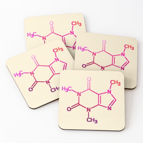 Item preview, Caffeine Structure Pink Chemistry Coffee designed and sold by labstud.