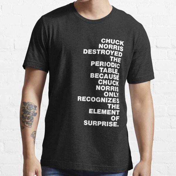 chuck norris periodic table shirt