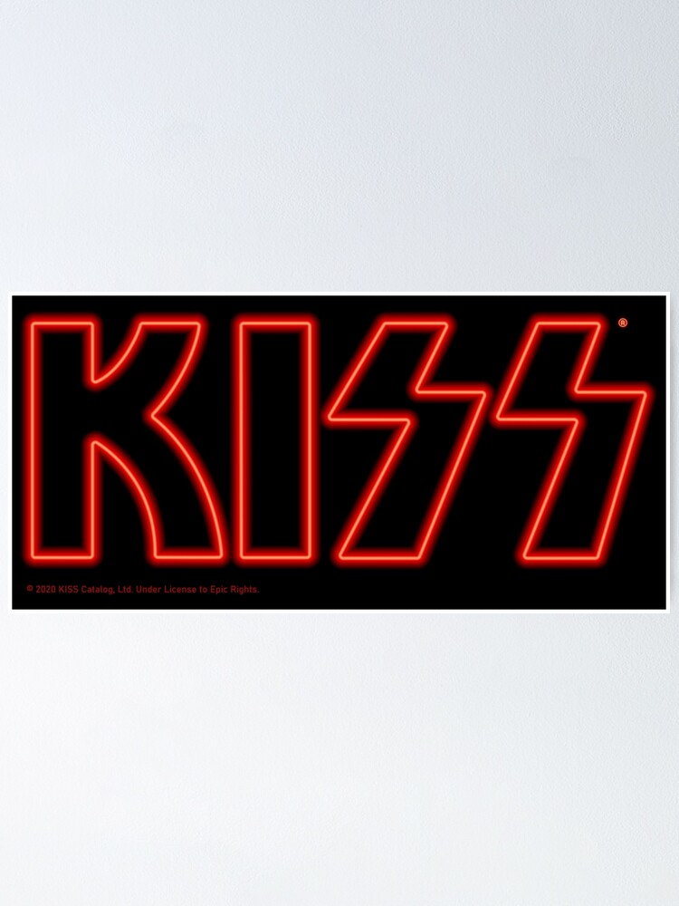 kiss band neon sign