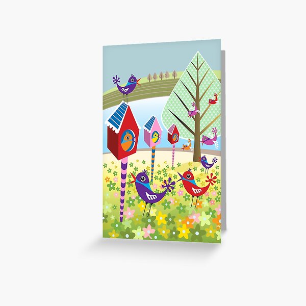 Bird Chatter Greeting Card