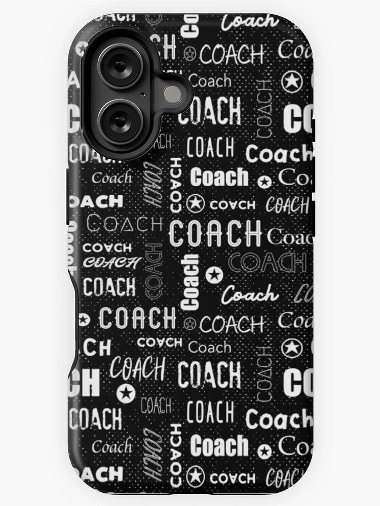 Coach on black iPhone Case