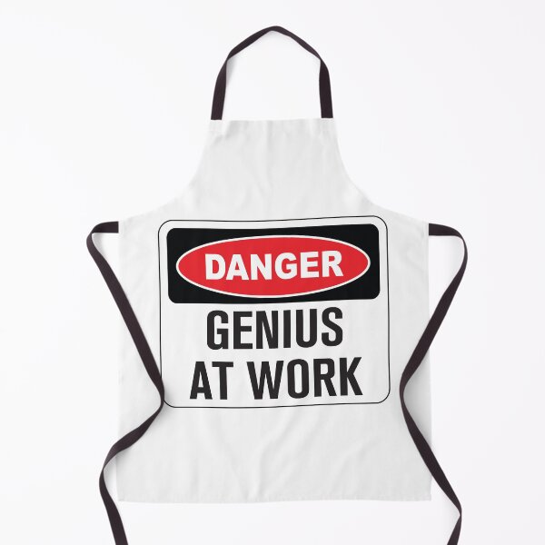 Item preview, Funny Danger Warning Genius At Work designed and sold by Rott515.