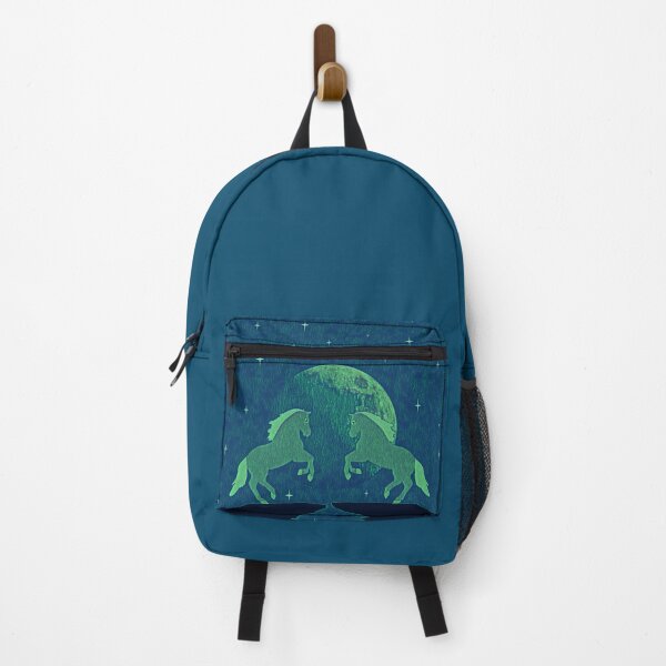 Item preview, A pair of horses against the background of the full moon designed and sold by helenkaiy.