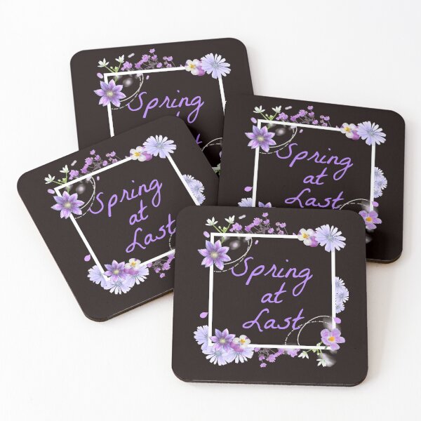 Item preview, Spring at Last with Lilac Colours on black designed and sold by misskrisnov.