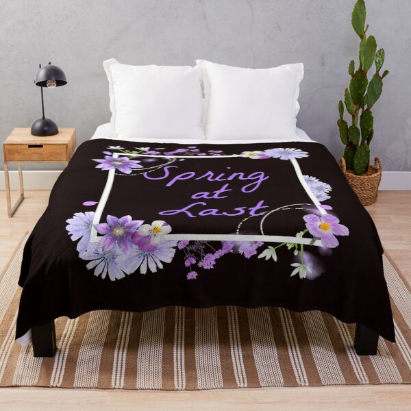 Item preview, Spring at Last with Lilac Colours on black designed and sold by misskrisnov.