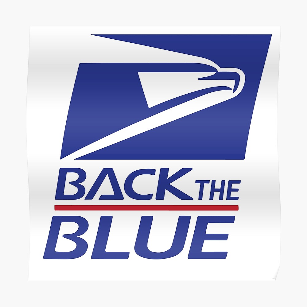 Support Usps Back The Blue Sticker By Dreambeast Redbubble