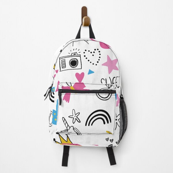 Item preview, Cute Doodle Pattern-Unicorns Rainbows,Hearts,Stars,Fruits designed and sold by AnastasiaDesign.