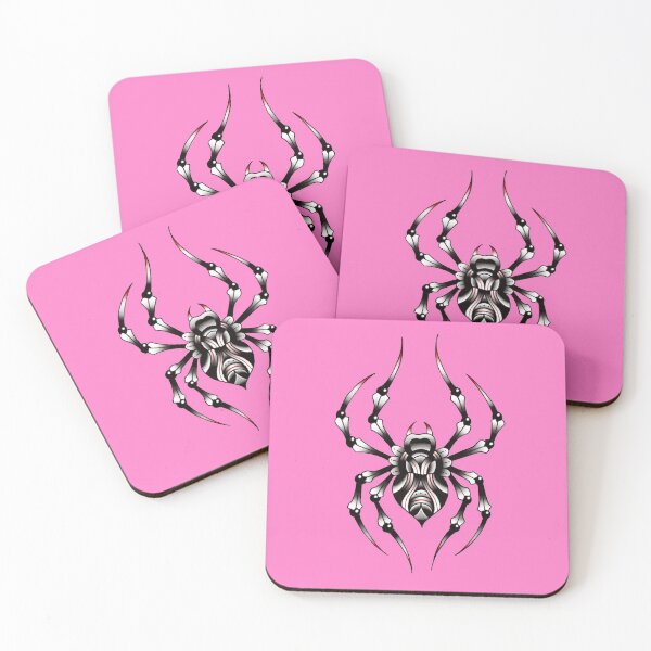 Item preview, Baby pink Spider traditional tattoo design designed and sold by LPdesigns2020.