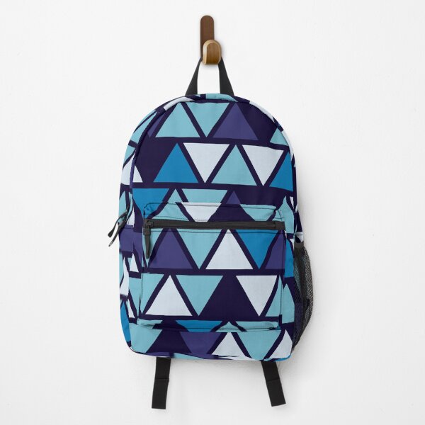 Item preview, Colorful Blue Triangles Geometric Pattern designed and sold by AnastasiaDesign.