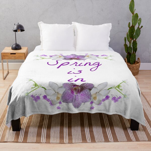 Item preview, Spring is In with Purple and Lilac Colours on White designed and sold by misskrisnov.