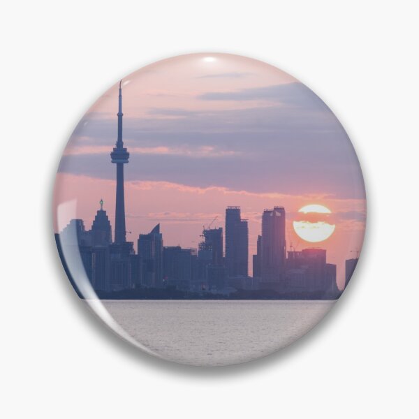 Item preview, Subtle - Toronto Skyline Sunrise in Soft Pinks Blues and Purples designed and sold by Georgia Mizuleva.
