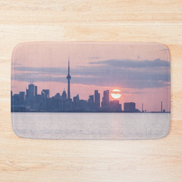 Item preview, Subtle - Toronto Skyline Sunrise in Soft Pinks Blues and Purples designed and sold by Georgia Mizuleva.