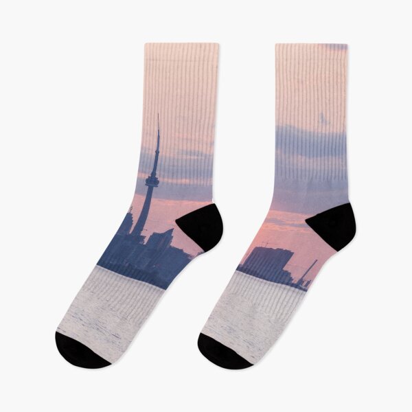 Item preview, Subtle - Toronto Skyline Sunrise in Soft Pinks Blues and Purples designed and sold by Georgia Mizuleva.