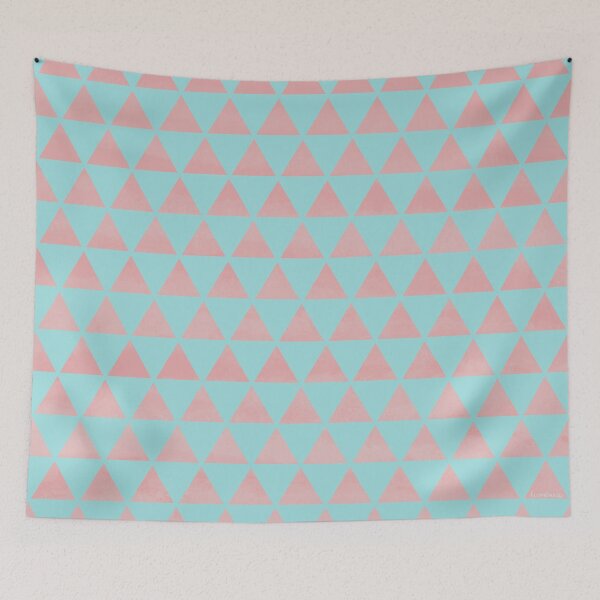 Item preview, Blue & pink triangles designed and sold by HomeMase.