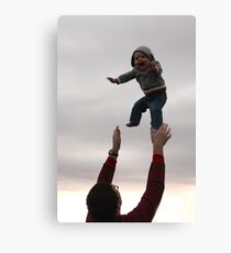Fall Fun with Daddy Canvas Print
