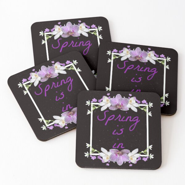 Item preview, Spring is In with Purple and Lilac Colours on Black designed and sold by misskrisnov.