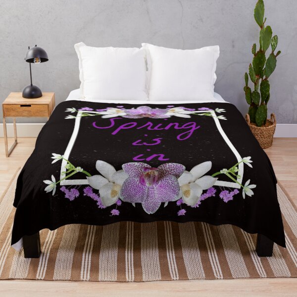 Item preview, Spring is In with Purple and Lilac Colours on Black designed and sold by misskrisnov.