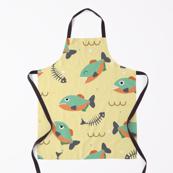 Item preview, Cute Colorful Piranha Fish Pattern designed and sold by AnastasiaDesign.
