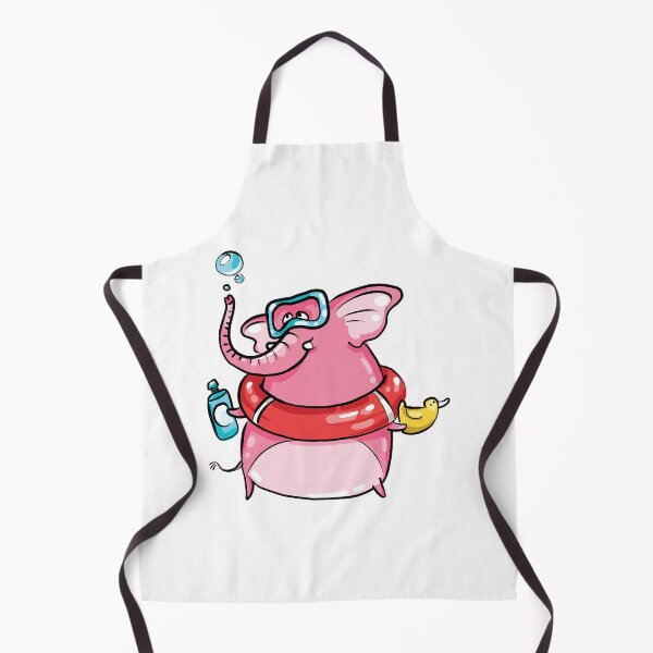 Item preview, Cute Pink Elephant Taking a Bath designed and sold by AnastasiaDesign.