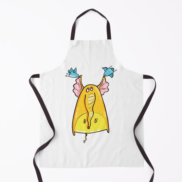 Item preview, Funny Cute Happy Yellow Elephant with Birds designed and sold by AnastasiaDesign.