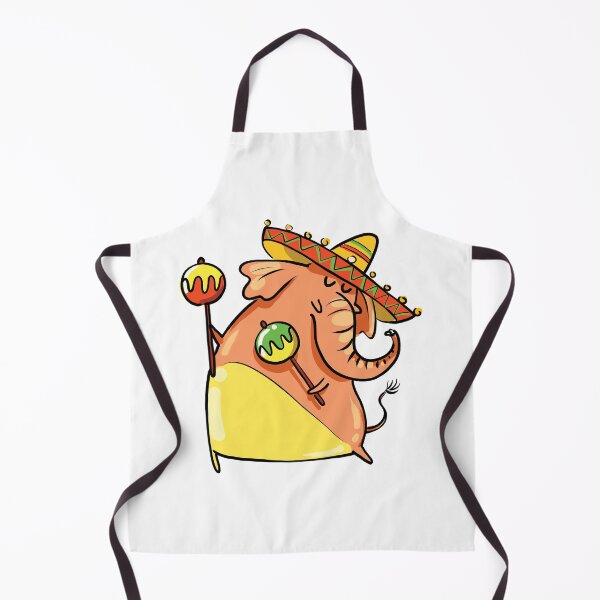 Item preview, Funny Elephant With Mexican Sombrero and Maracas designed and sold by AnastasiaDesign.