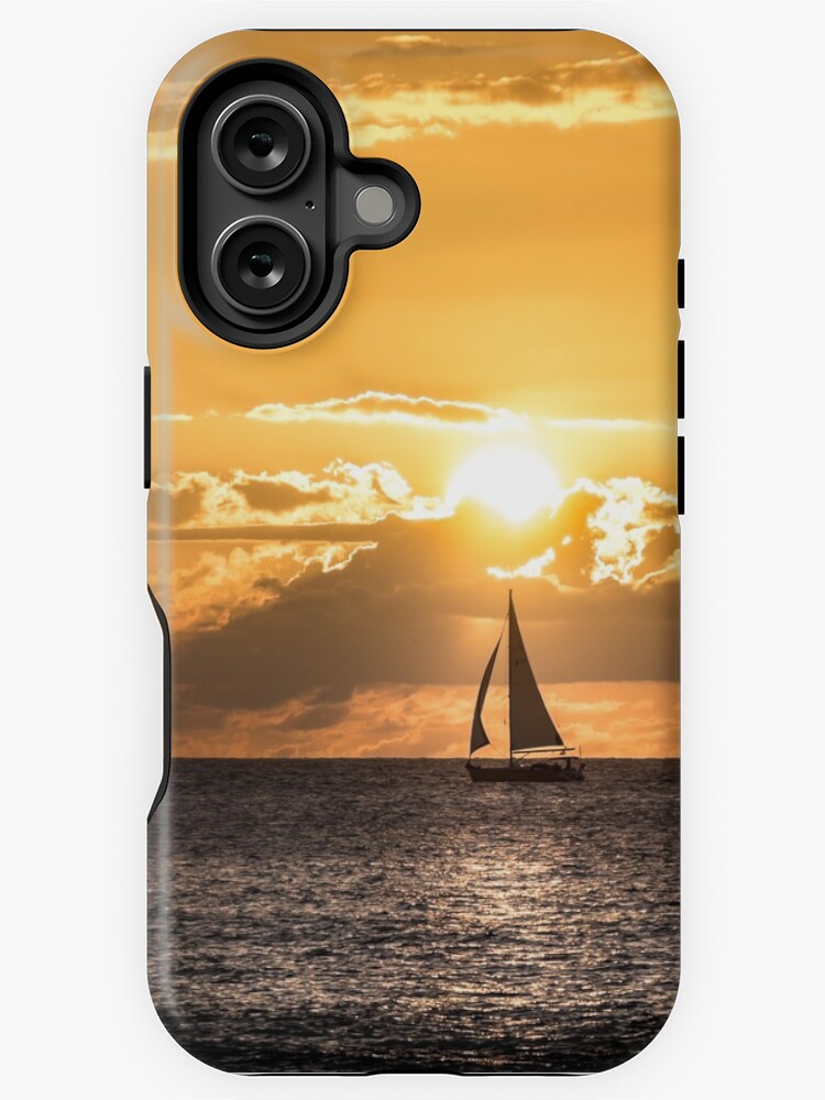 Thumbnail 1 von 4, iPhone-Hülle, Segelboot im Sonnenuntergang designt und verkauft von Igelchen.