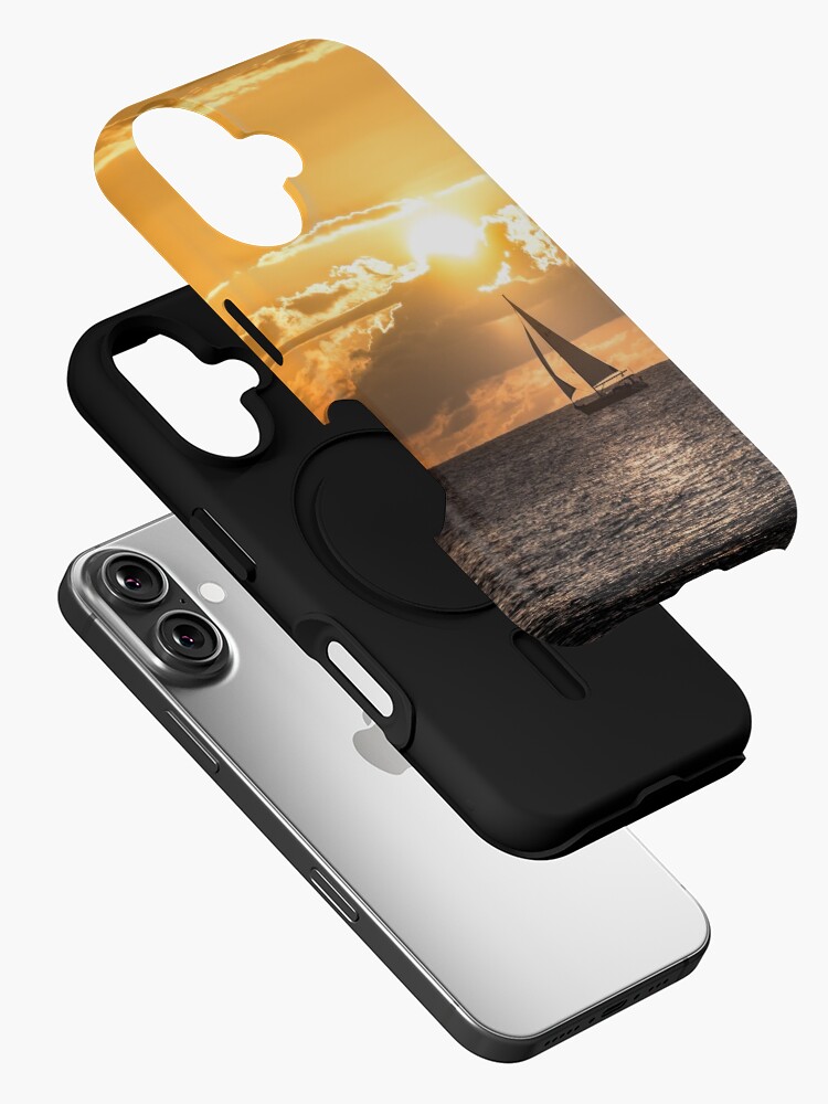 Thumbnail 2 von 4, iPhone-Hülle, Segelboot im Sonnenuntergang designt und verkauft von Igelchen.