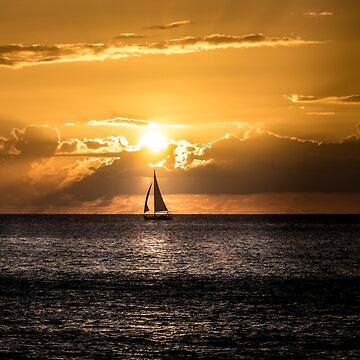 Vorschaubild zum Design Segelboot im Sonnenuntergang von Katja LebenFreude