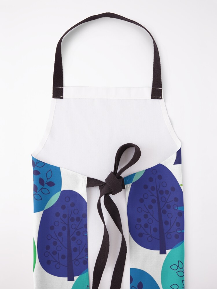 Alternate view of Blue Green Abstract Trees Apron