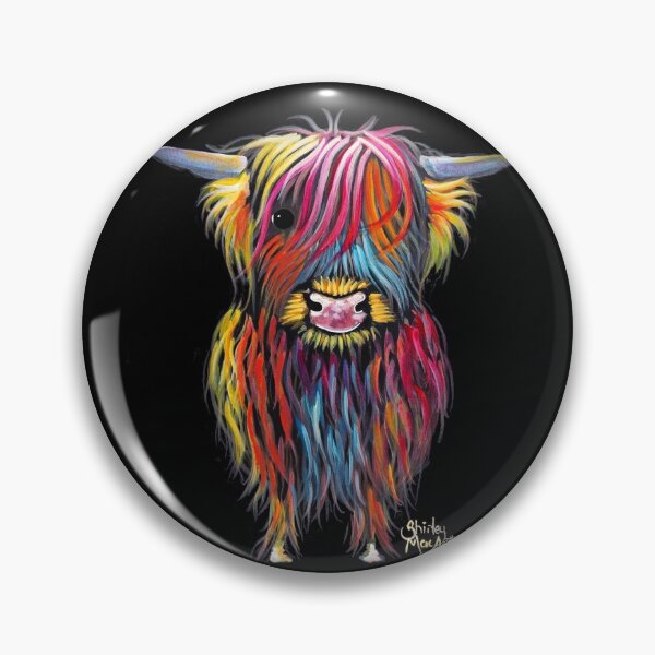 Item preview, Scottish Hairy Highland Cow ' BRAVE ONe ' by Shirley MacArthur designed and sold by Shirley MacArthur Art.