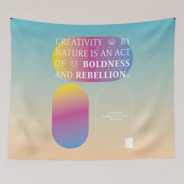 Item preview, Creativity by nature is an act of boldness and rebellion designed and sold by quotesonposters.