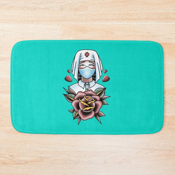 Item preview, Turquoise Old school nurse traditional tattoo design thankyou nhs designed and sold by LPdesigns2020.