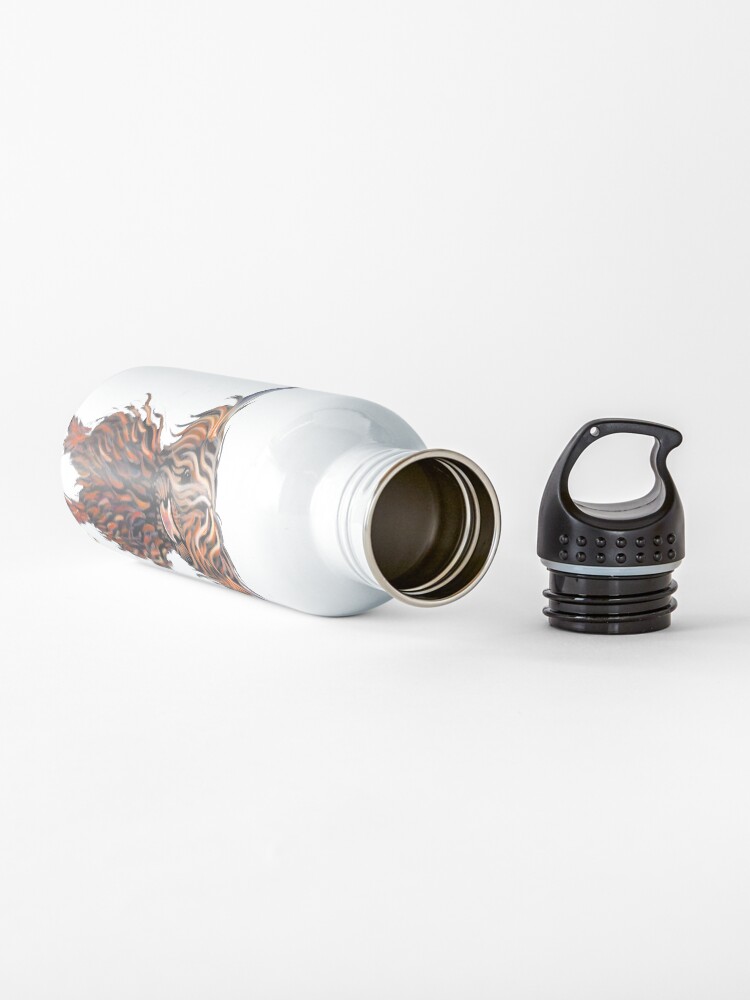 Alternate view of Scottish Hairy Highland Cow ' WEE MAC ' by Shirley Macarthur Water Bottle