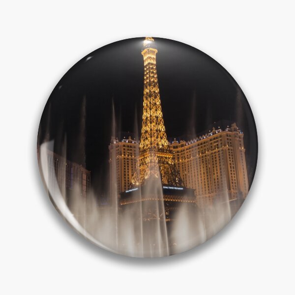Item preview, Dreamy Las Vegas - Paris and Ballys Behind a Soft Fountain Curtain designed and sold by Georgia Mizuleva.
