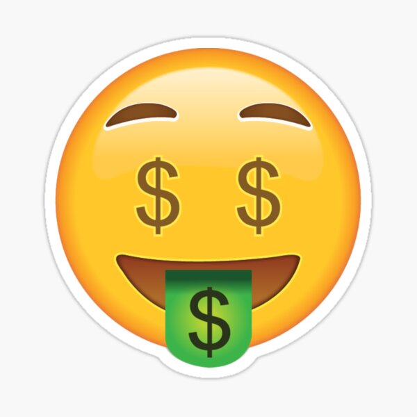 Twitch Emote Rich White Cat Money Dollar Emote / Sub Emoji 